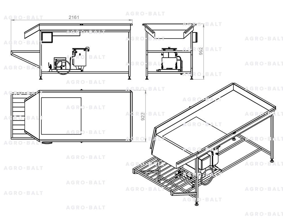 Стол инспекционный для икры 64 R
