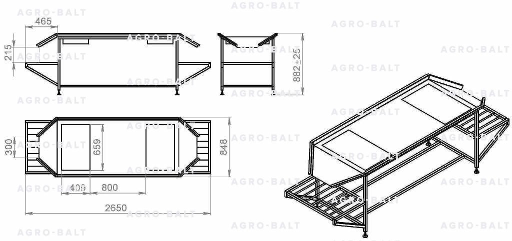 Стол инспекционный для икры 64 R