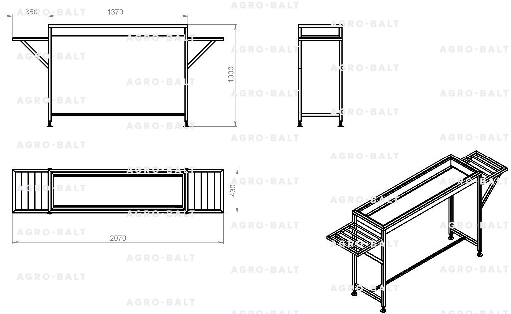 Стол инспекционный для икры 64 R