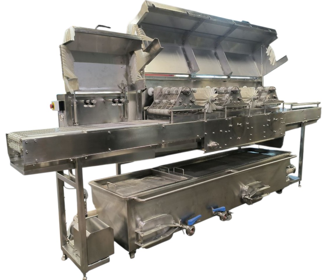 Мойка рыбы щеточная тип 294R для удаления слизи.