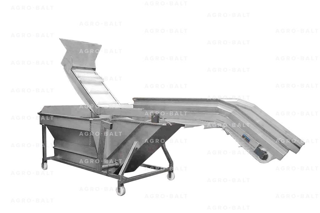 Элеватор наклонного типа с приёмным бункером